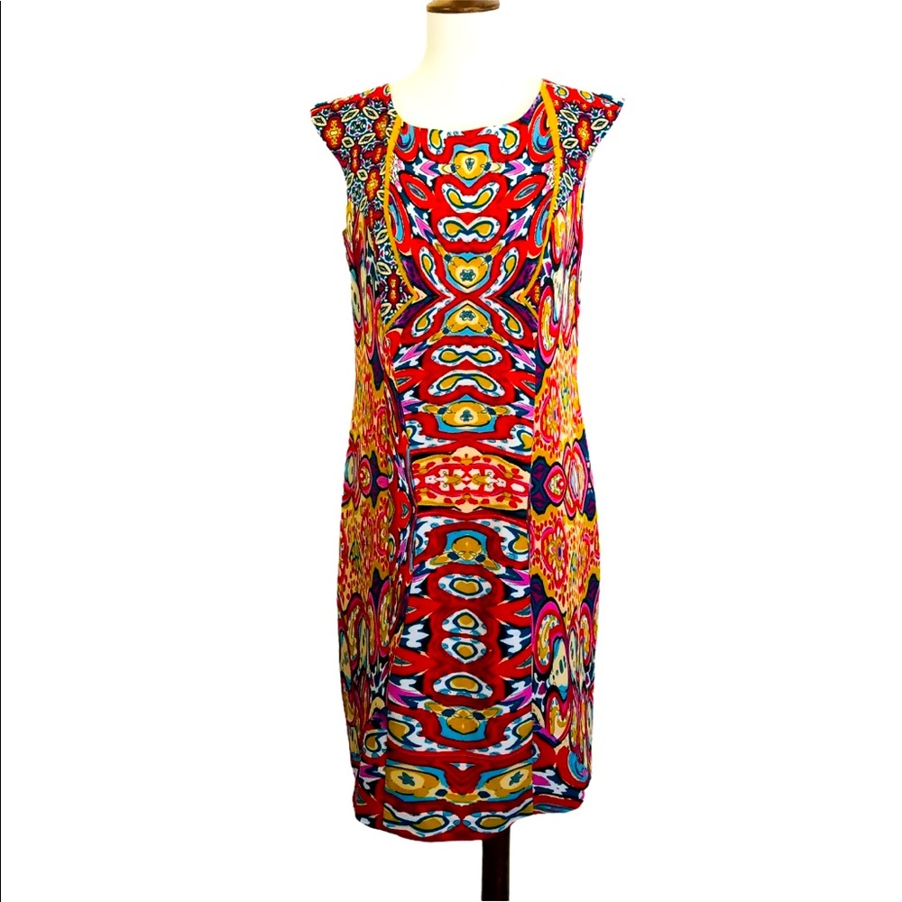 ILE New York Printed Sheath Dress Size 8
